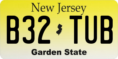 NJ license plate B32TUB