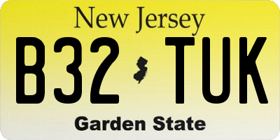 NJ license plate B32TUK