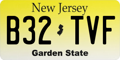 NJ license plate B32TVF