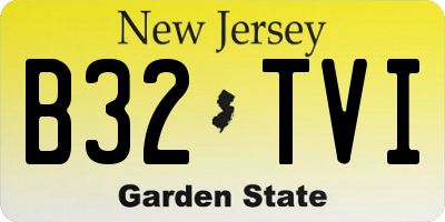 NJ license plate B32TVI