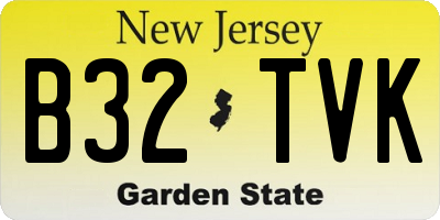 NJ license plate B32TVK