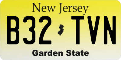 NJ license plate B32TVN