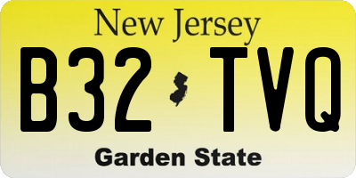 NJ license plate B32TVQ