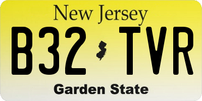 NJ license plate B32TVR