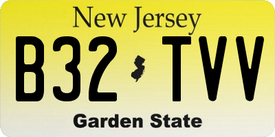 NJ license plate B32TVV