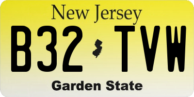 NJ license plate B32TVW