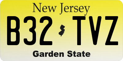 NJ license plate B32TVZ