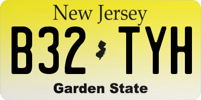 NJ license plate B32TYH