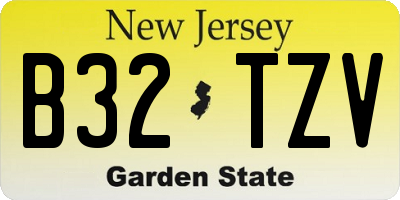 NJ license plate B32TZV