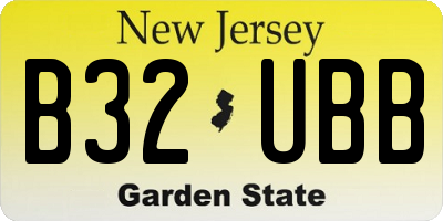 NJ license plate B32UBB