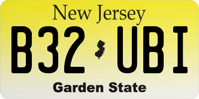 NJ license plate B32UBI