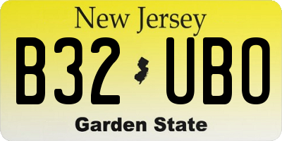 NJ license plate B32UBO