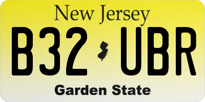 NJ license plate B32UBR