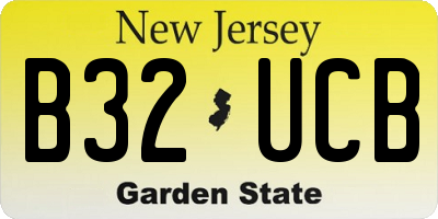 NJ license plate B32UCB