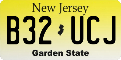 NJ license plate B32UCJ