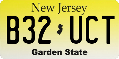 NJ license plate B32UCT