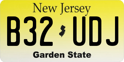 NJ license plate B32UDJ