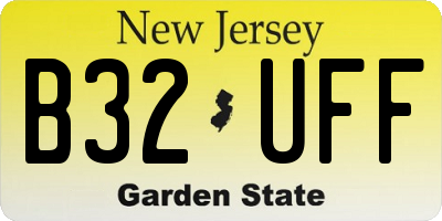 NJ license plate B32UFF
