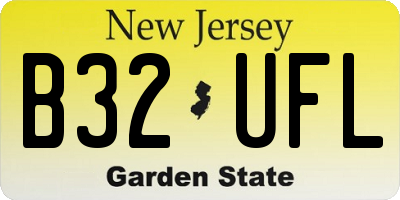 NJ license plate B32UFL