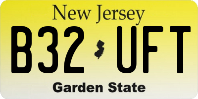 NJ license plate B32UFT