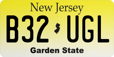 NJ license plate B32UGL