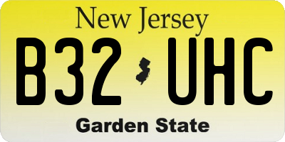 NJ license plate B32UHC