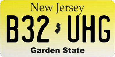 NJ license plate B32UHG