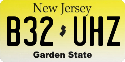 NJ license plate B32UHZ