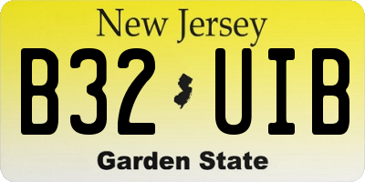 NJ license plate B32UIB