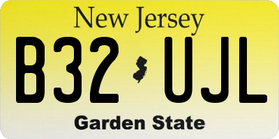 NJ license plate B32UJL