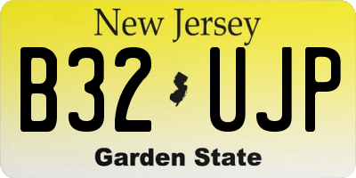 NJ license plate B32UJP