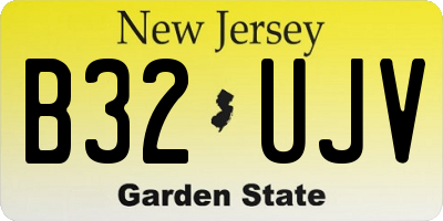 NJ license plate B32UJV