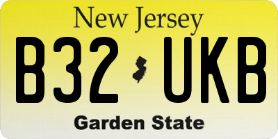 NJ license plate B32UKB