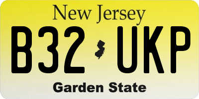 NJ license plate B32UKP