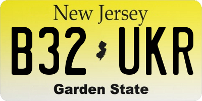 NJ license plate B32UKR