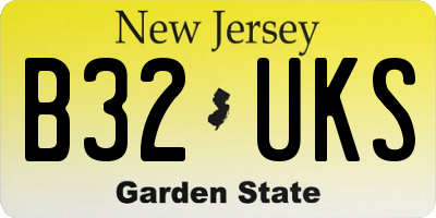 NJ license plate B32UKS
