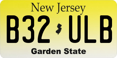 NJ license plate B32ULB
