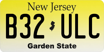 NJ license plate B32ULC