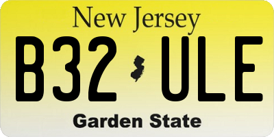 NJ license plate B32ULE