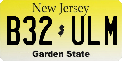 NJ license plate B32ULM