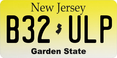 NJ license plate B32ULP