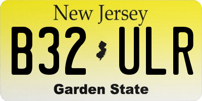 NJ license plate B32ULR