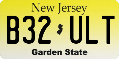 NJ license plate B32ULT