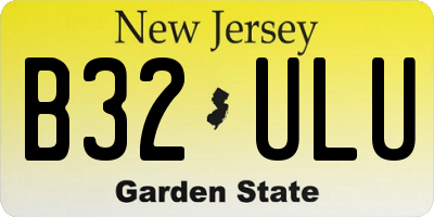 NJ license plate B32ULU