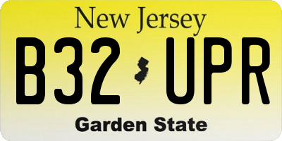 NJ license plate B32UPR