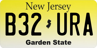 NJ license plate B32URA