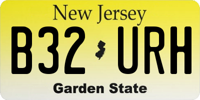 NJ license plate B32URH