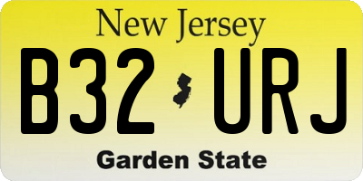 NJ license plate B32URJ