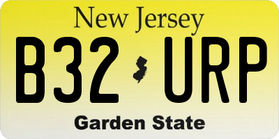 NJ license plate B32URP
