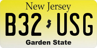 NJ license plate B32USG